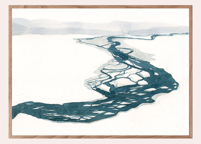 Vatnið streymir / The Water FLows - Fine Art Print - X-Large edition