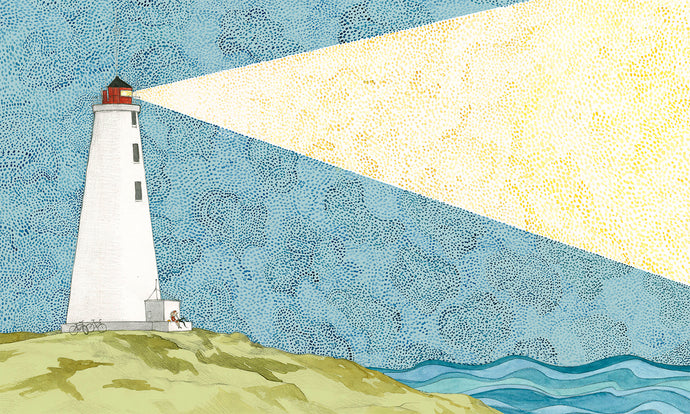 Vitar vísa veginn / The Lighthouse Leads the Way - Fine Art Print